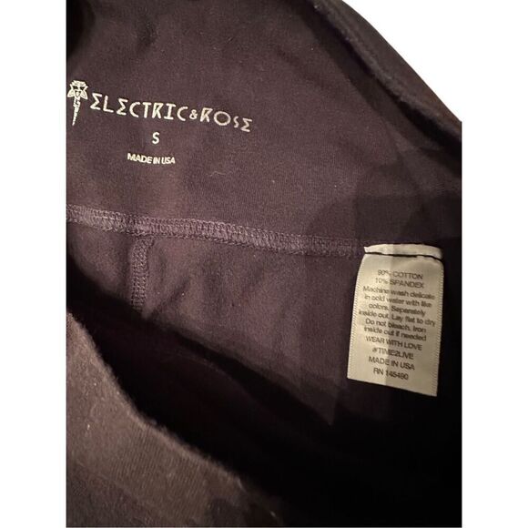 Electric Rose tie dye leggings black sz Small high rise cotton - Picture 6 of 6